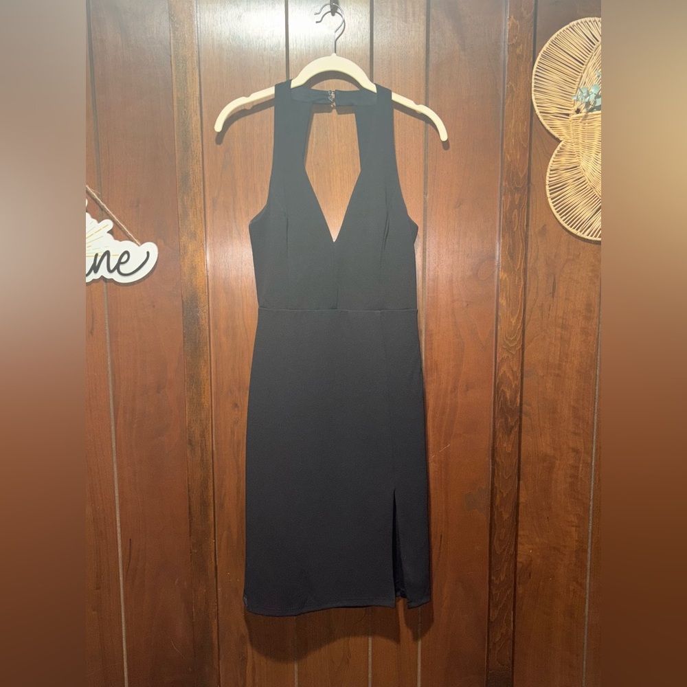 Lulu's Chic Black Backless Dress